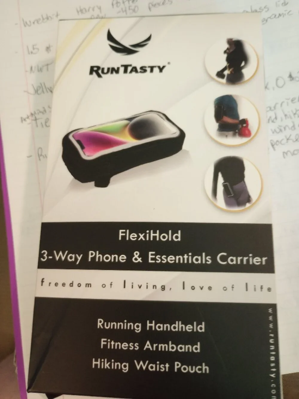 RunTasty Flexihold 3-Way Phone & Essentials Carrier (NWT)